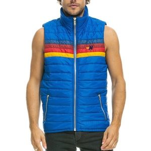 Mens Aviator Nation 4 Stripe Vest XL
